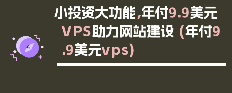 小投资大功能，年付9.9美元VPS助力网站建设 (年付9.9美元vps)