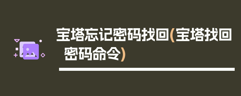 宝塔忘记密码找回(宝塔找回密码命令)