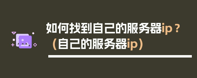 如何找到自己的服务器ip？ (自己的服务器ip)