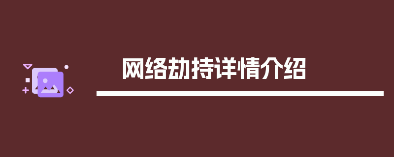 网络劫持详情介绍