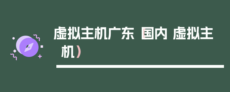 虚拟主机广东（国内 虚拟主机）